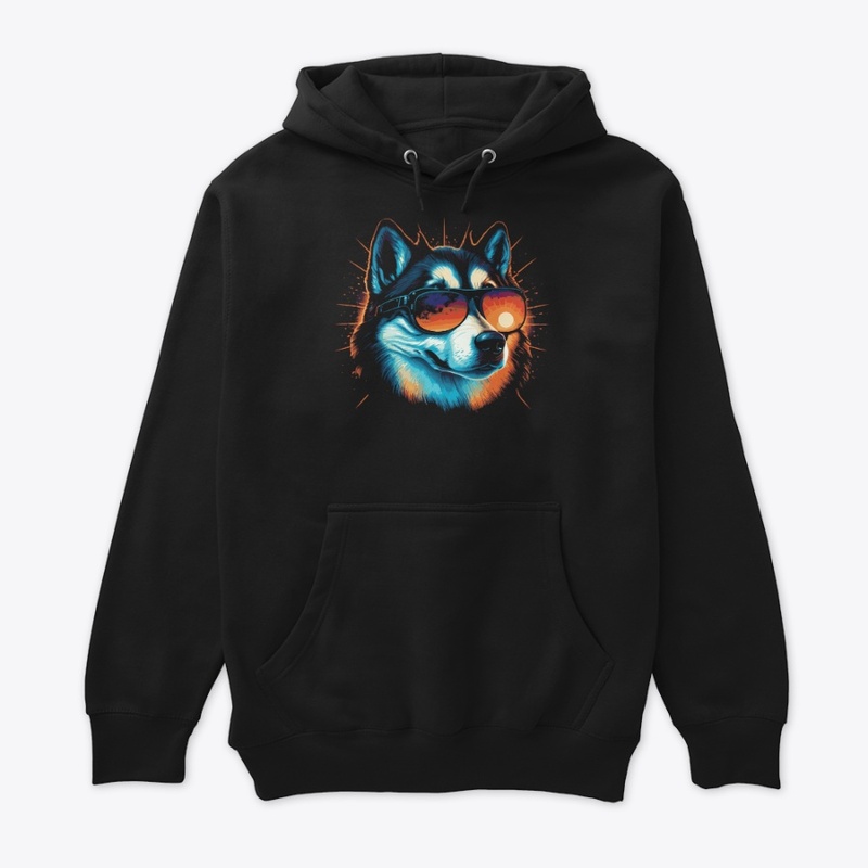 jackofallarts husky with sunglasses
