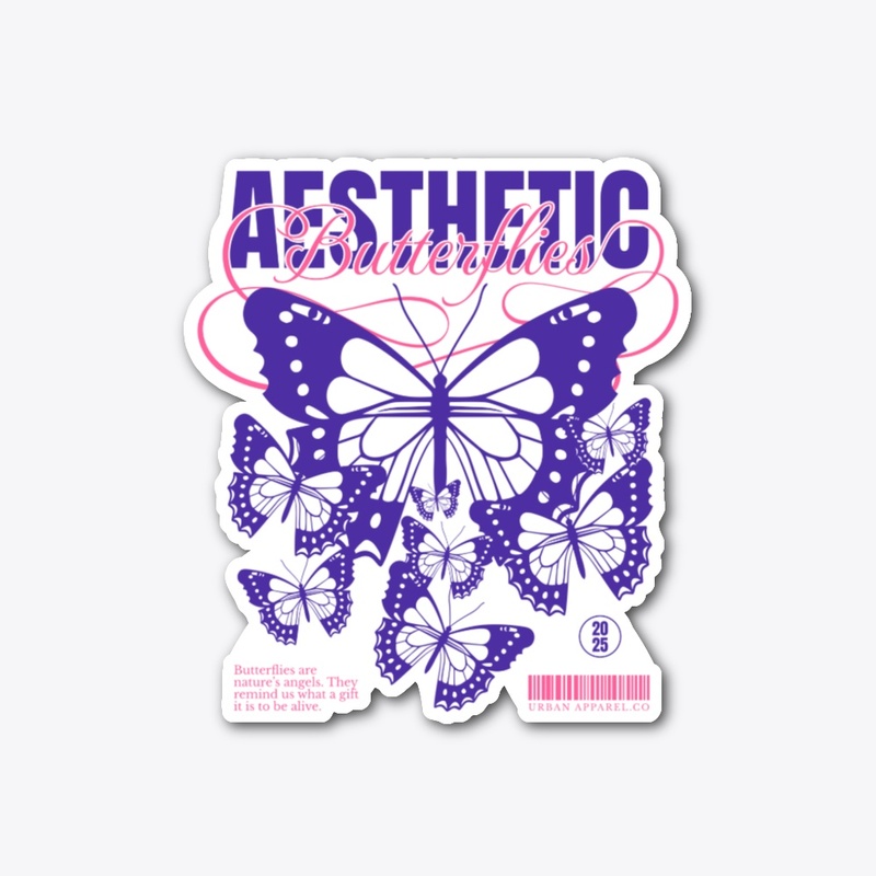 Aesthetic Butterfly Floral Graphic Merch