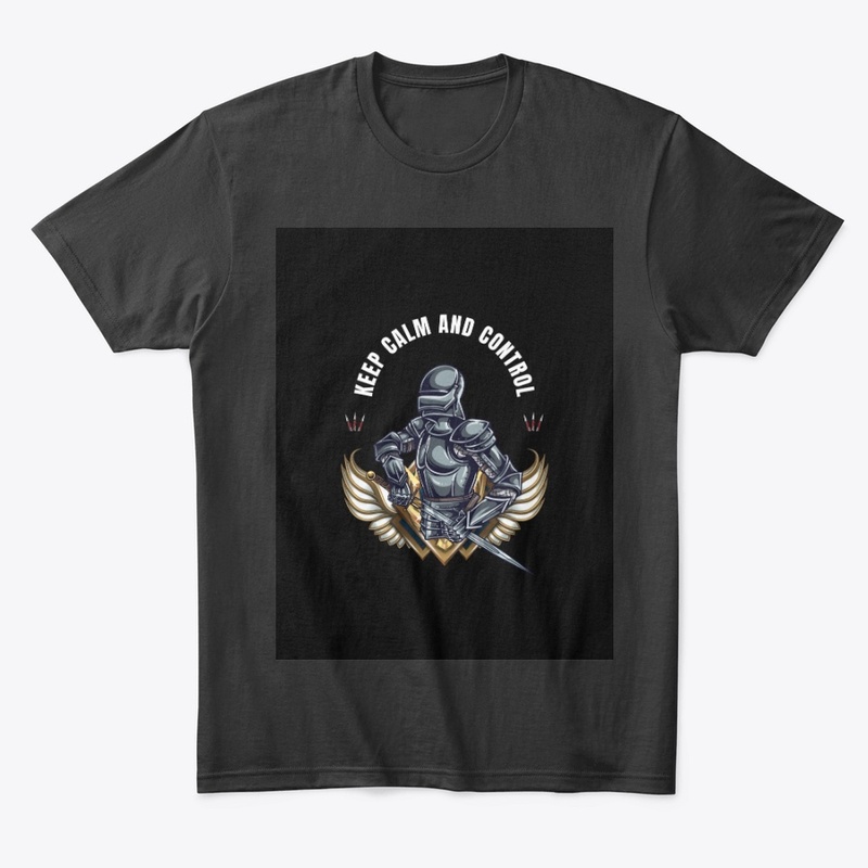 Stay Cool: Keep Calm & Control Black Tee
