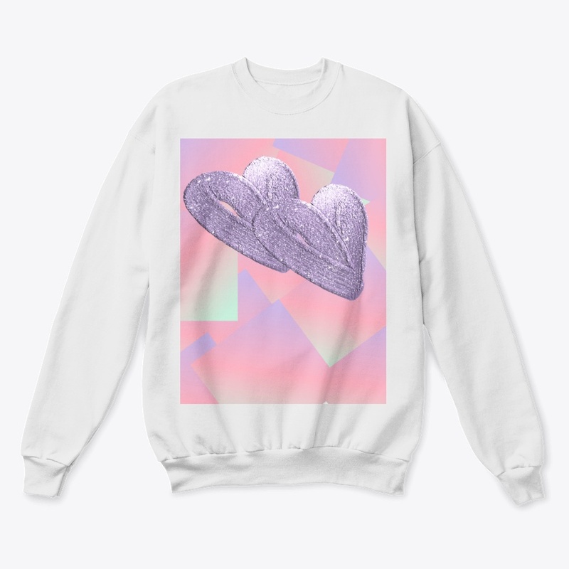 glitter heart design 