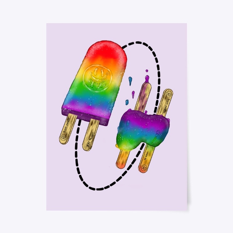 Double Rainbow Popsicle (Dark)