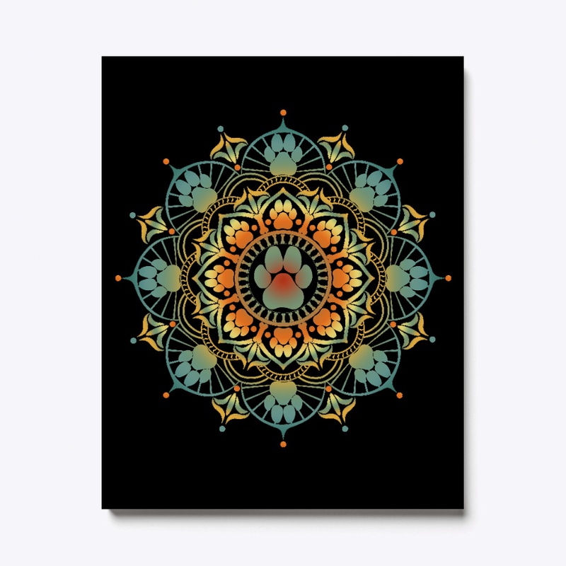 Dogmaste - Dog Pawprint Mandala