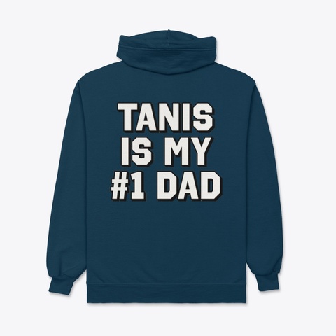 #1 Dad Navy T-Shirt Back