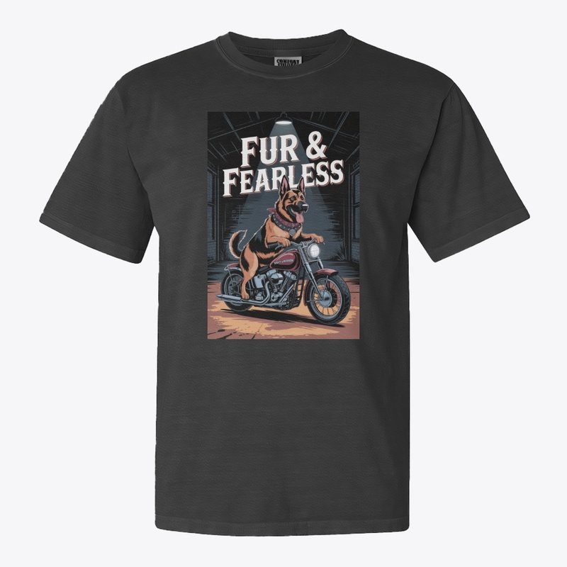 Biker Dog German Shepherd Tee