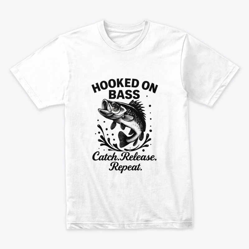 Hooked on Bass Fishing Tee