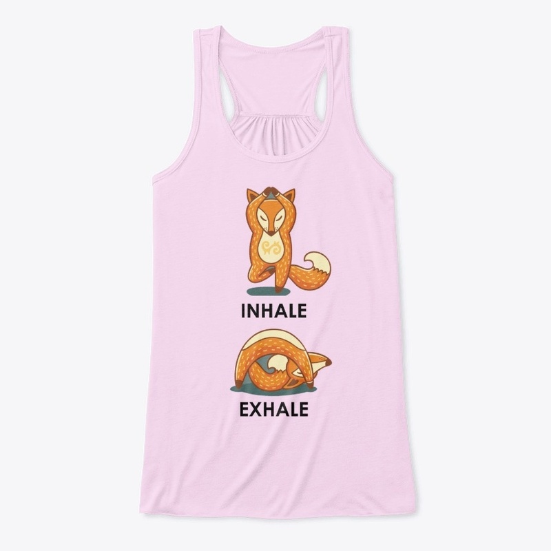 Inhale Exhale Fox Yoga T-shirt