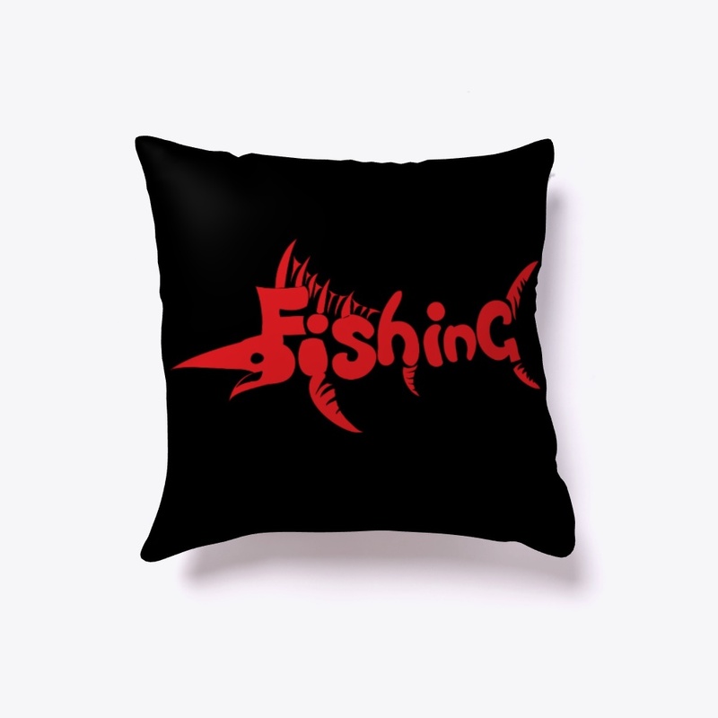 Red fishing funny logo