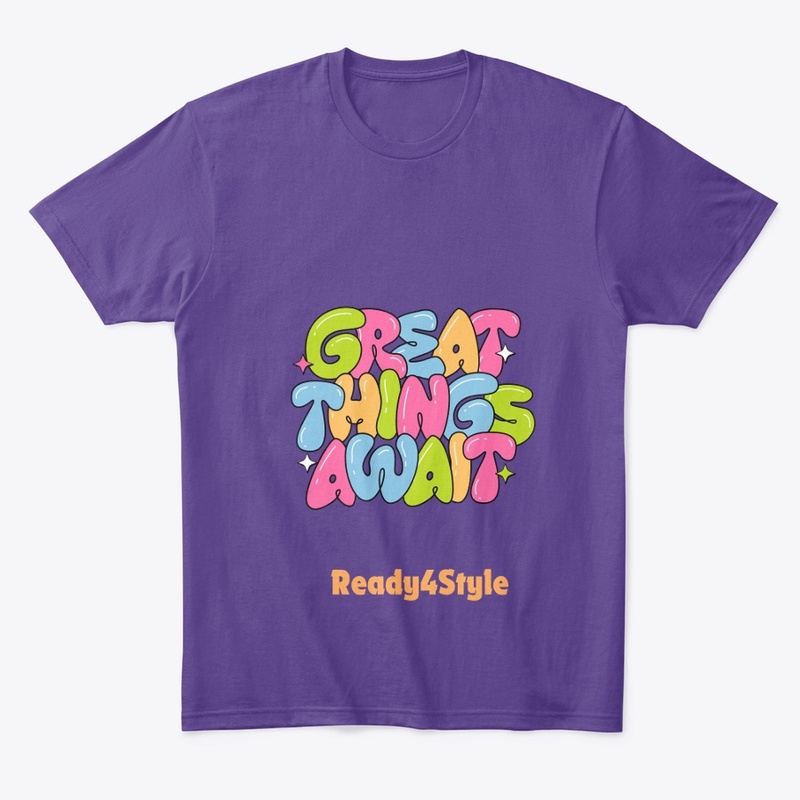 "GREAT THInGS AWAIT" Quote Design 