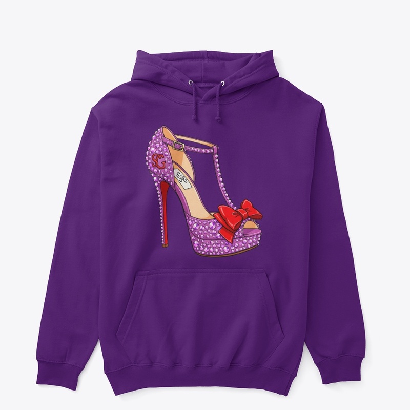 Rhinestone Heel with Red Bow