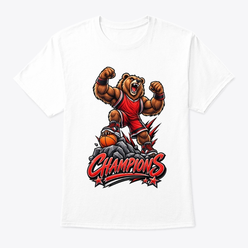 Victory Bear Basketball Mascot 