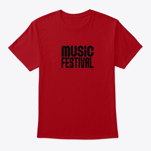 Music Festival Deep Red T-Shirt Front