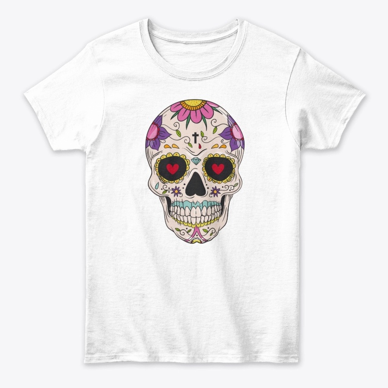 Day of the Dead Floral Sugar Skull Merch