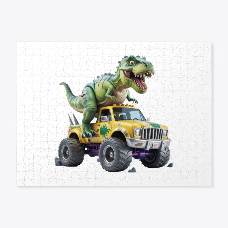 Wild Dinosaur Driving Giant Truck