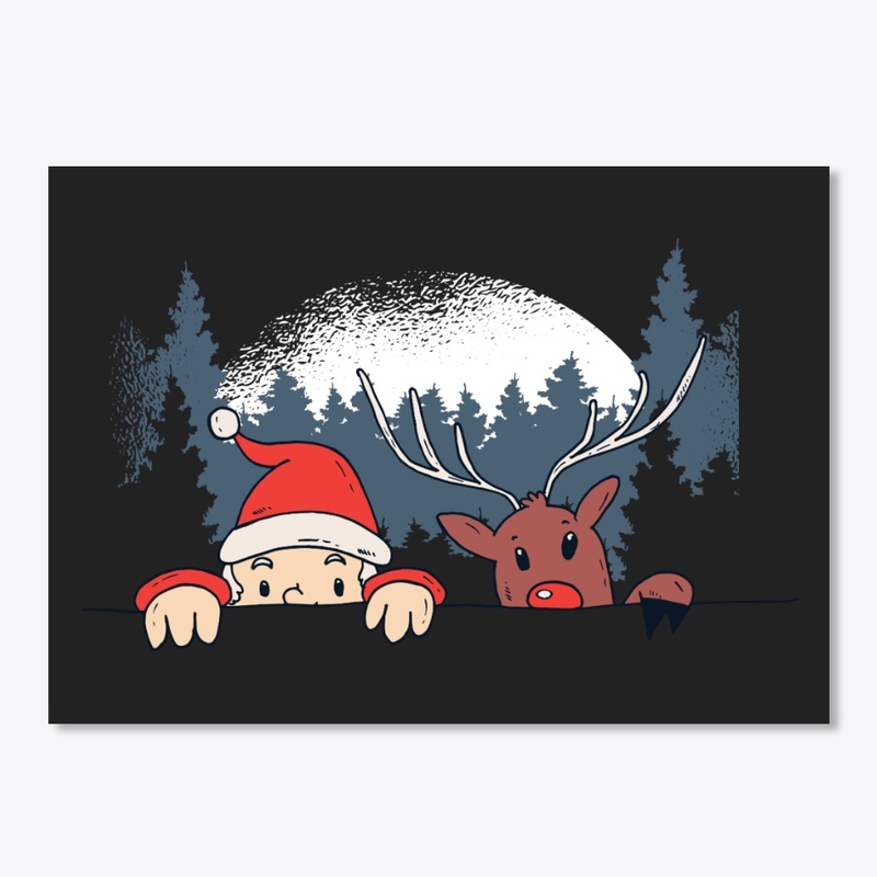 Christmas Santa And Reindeer