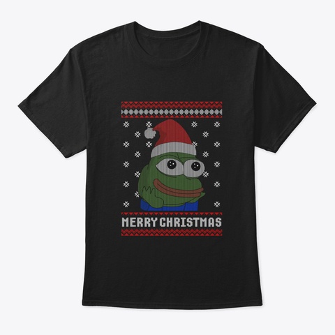 Ugly Sweater Pepe Black T-Shirt Front