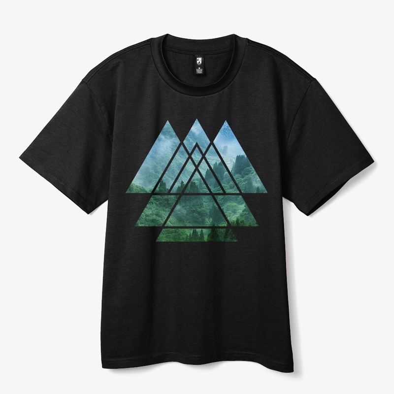 Sacred Geometry Triangles - Misty Forest