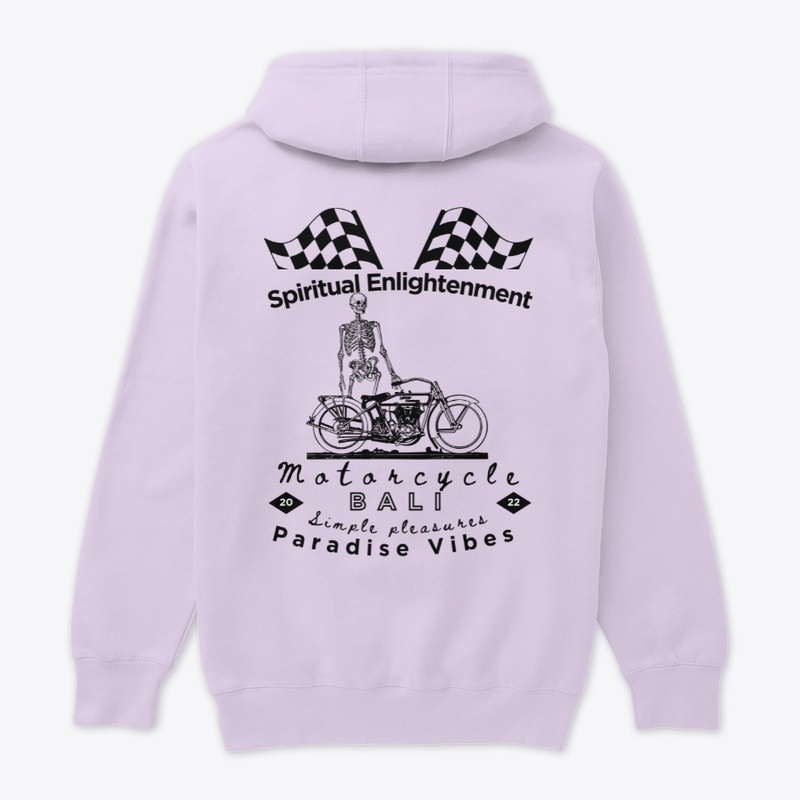 Motorcycle enlightenment with flag