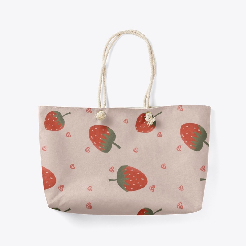 Strawberries N Hearts Pattern