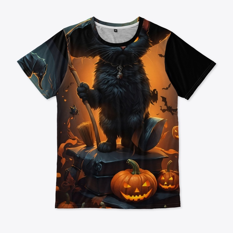 Halloween Whiskers: Mysterious Black Cat