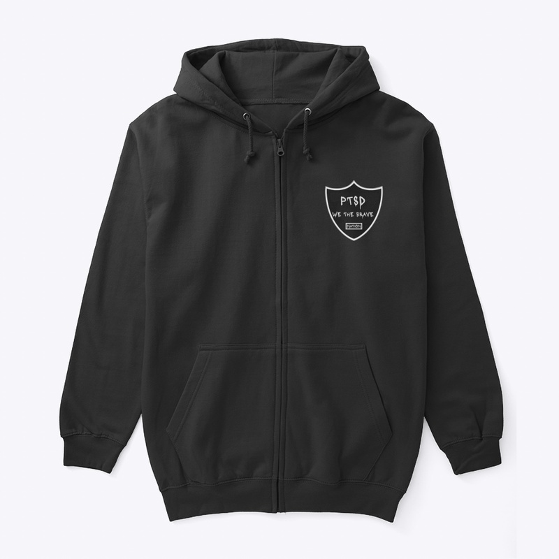 Ptsd We the Brave - Unisex Full Zip Hoodie - Unisex Full Zip Hoodie - Unisex Full Zip Hoodie - Unisex Full Zip Hoodie
