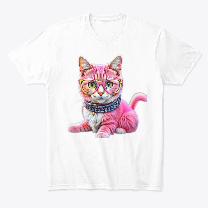Pink Cat in Shades Tee: Feline Fab!