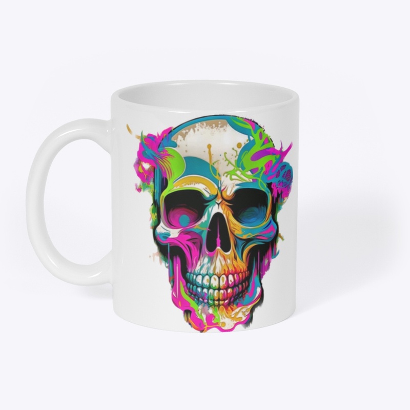 Skull graffiti street design