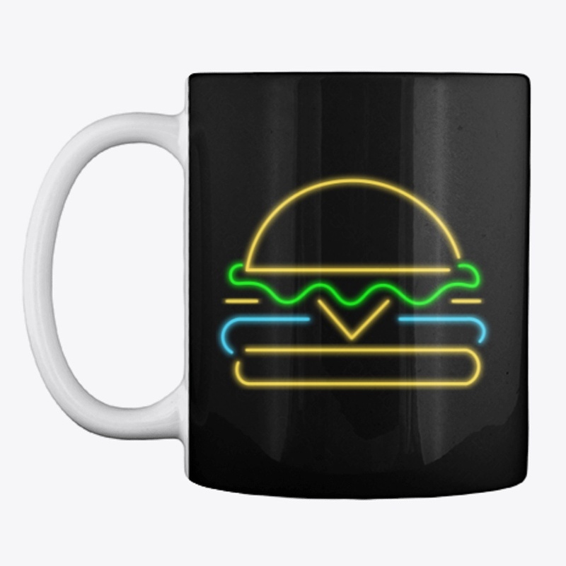 WCR Foodie Neon Burger Illustration