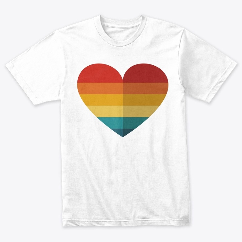 heart with retro colors