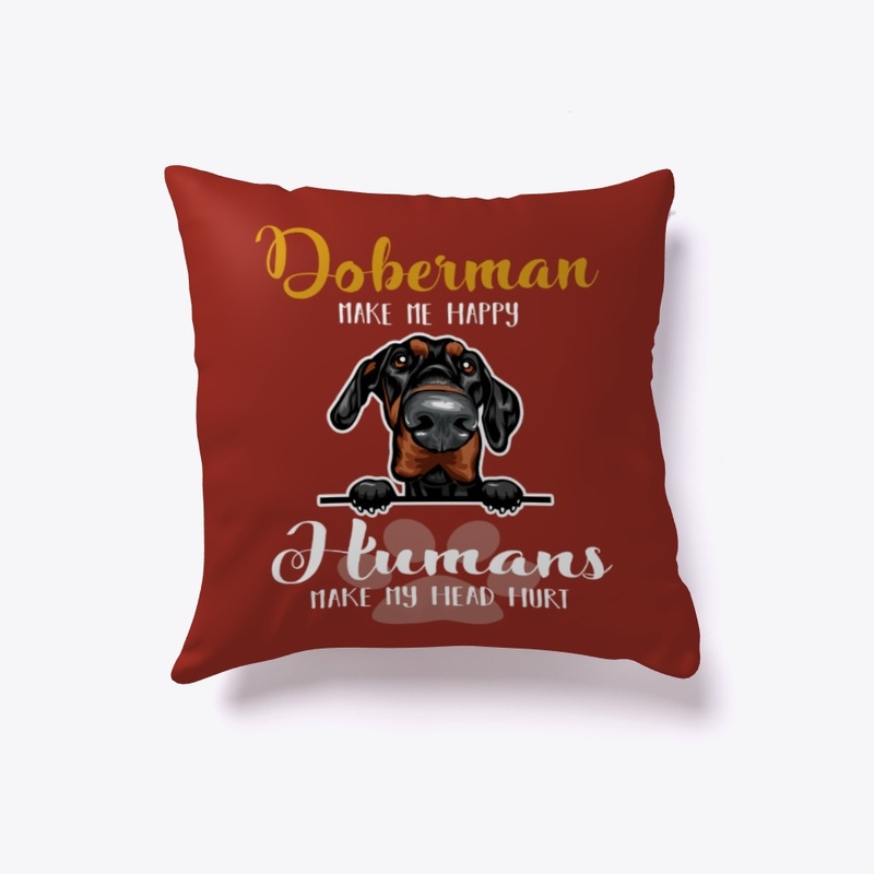Doberman make me happy hoodie,