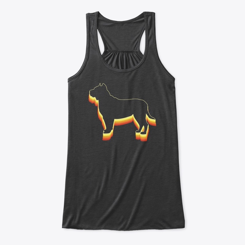Rainbow 3D Vintage Retro Pit Bull TShirt