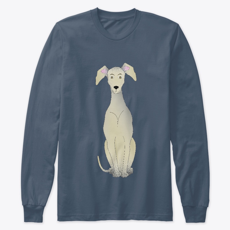Happy Sitting Borzoi