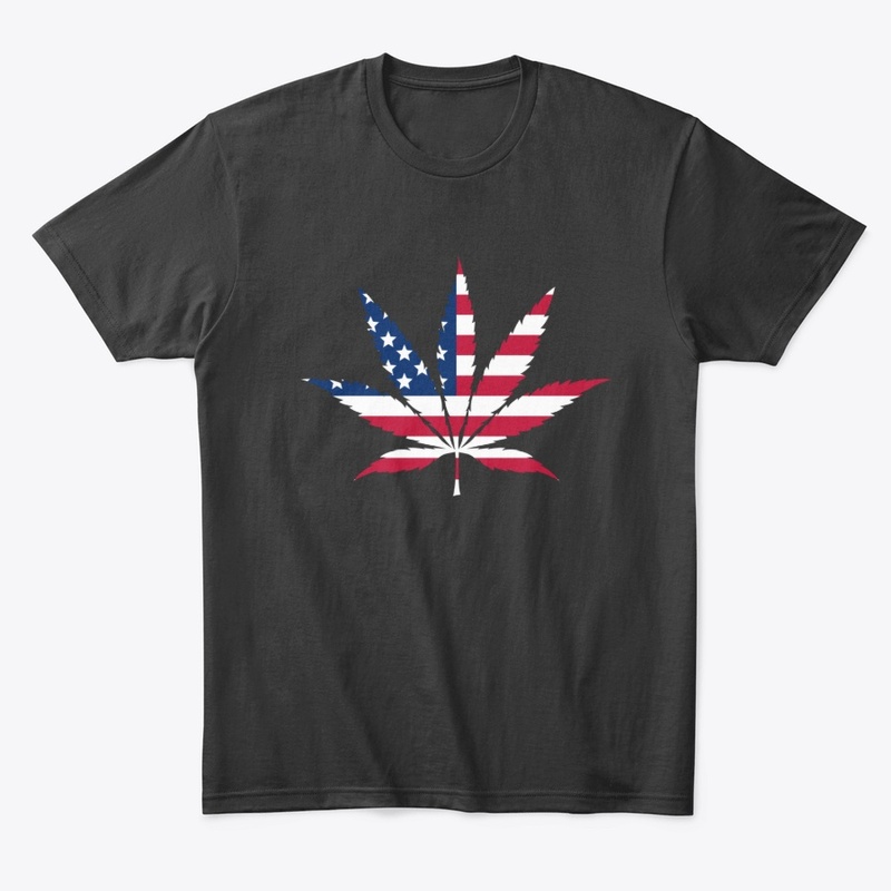 Weed Leaf American Flag