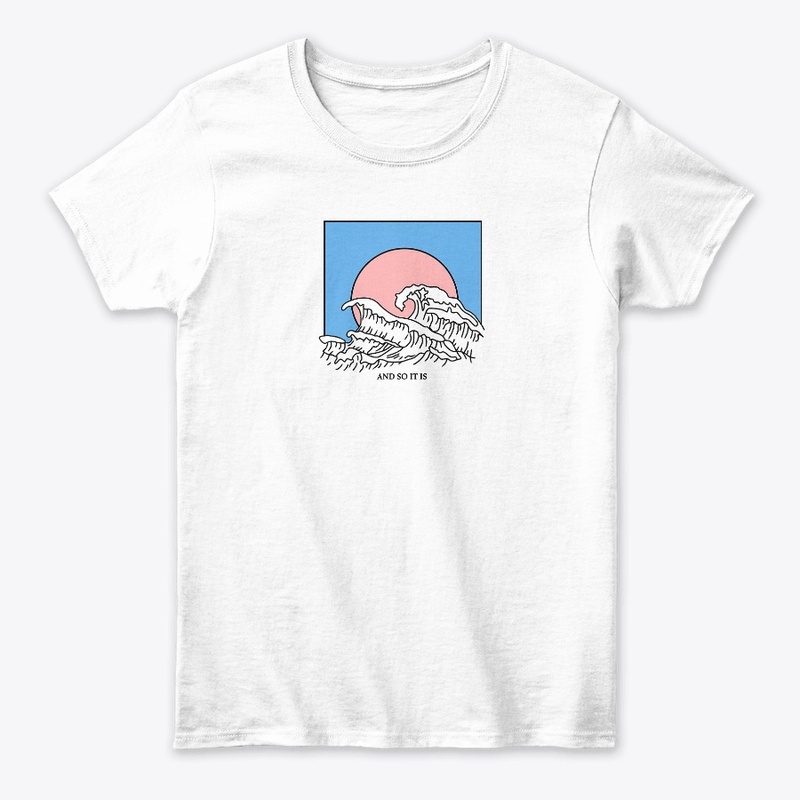 Graphic white wave t-shirt