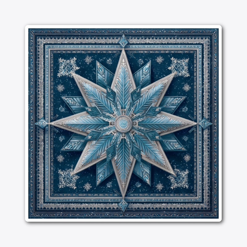 Silver Star Mandala Cosmic Geometry