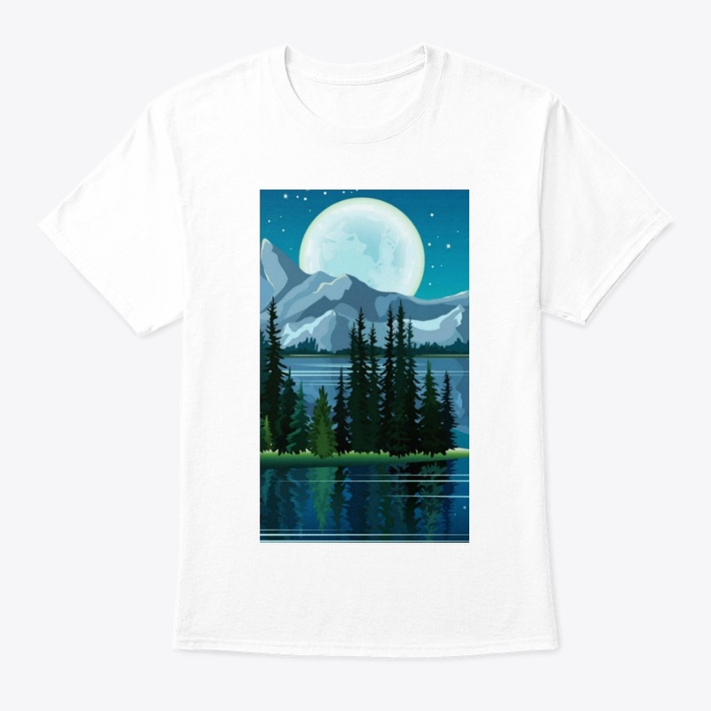 Dark Knight Moon With Forest Reflection