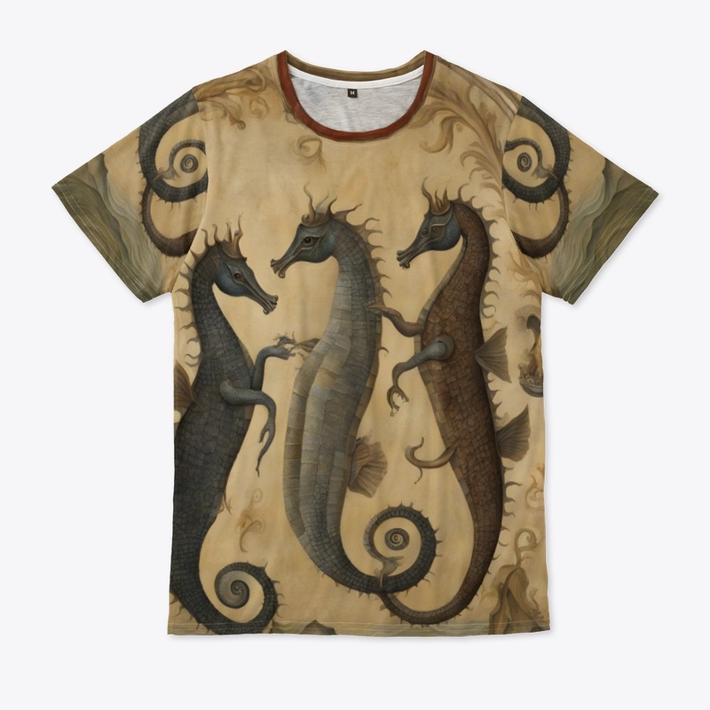 Medieval Seahorse Print