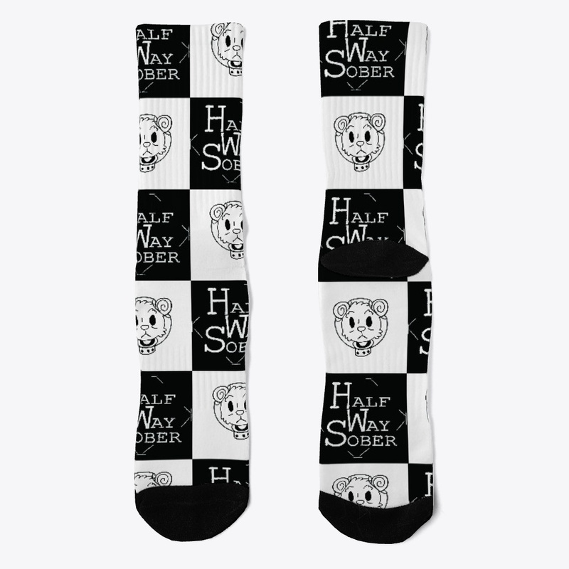 Half Way Sober Checker Socks