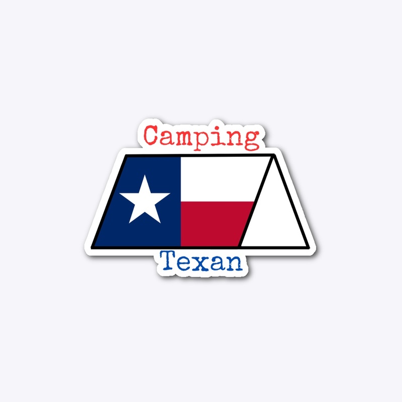 Camping Texan Logo Sticker