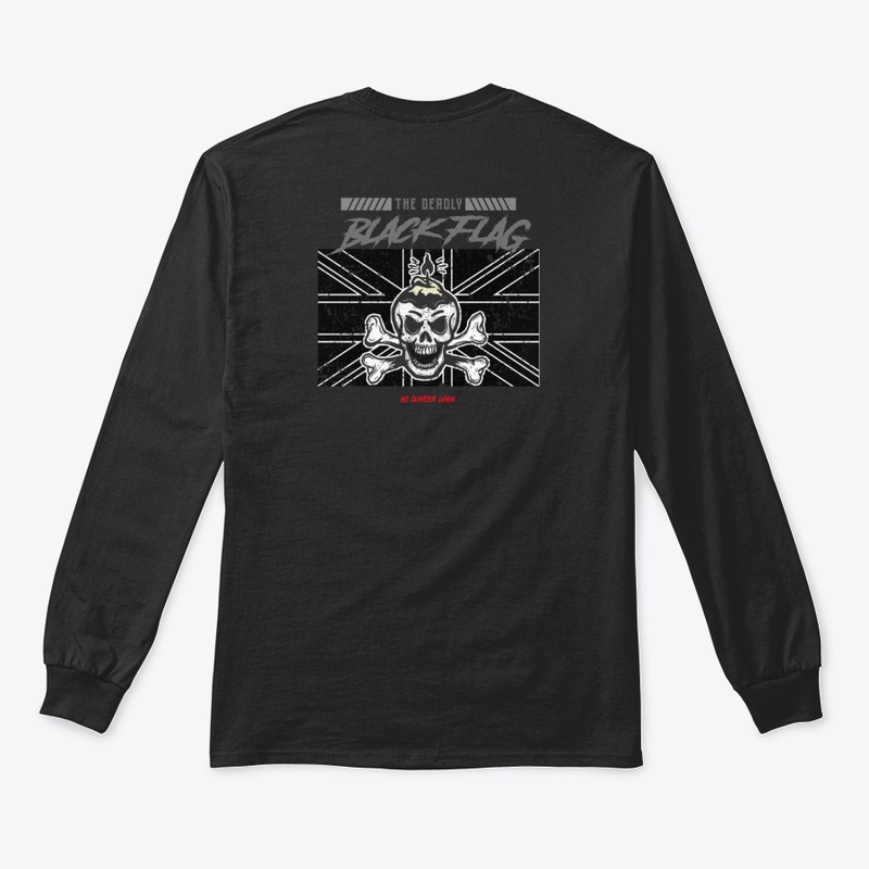 black flag, skull and bones.