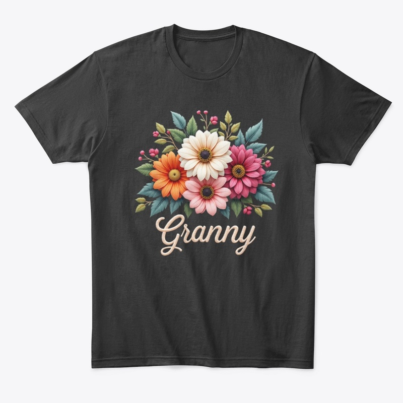 Elegant Botanical Wildflower Granny Tee