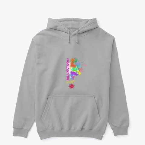 Brainstorm Hoodie Sport Grey Camiseta Front