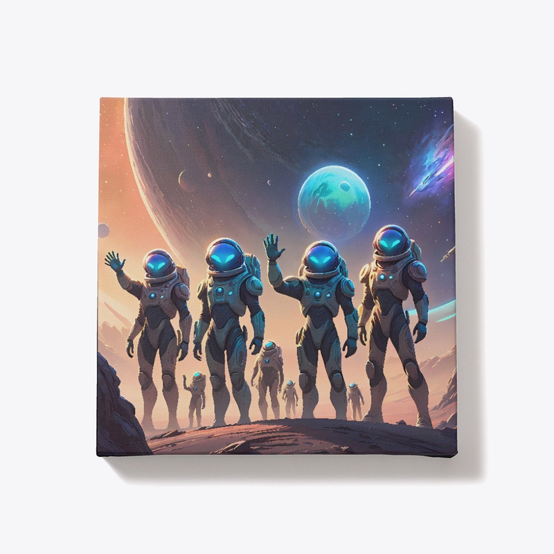 Aliens waving