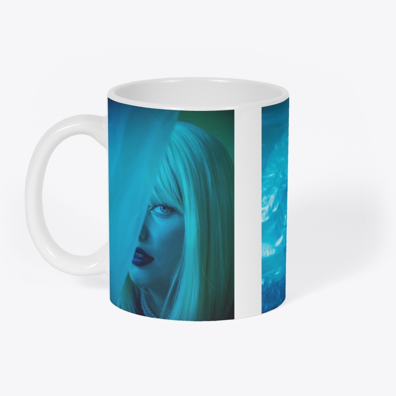 Woman looking drinkware
