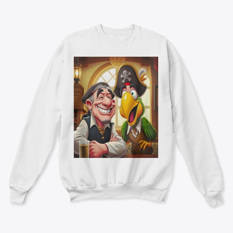 A MAN WITH PARROT T.SHIRT 