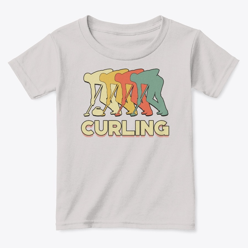 Retro Vintage Curling For Sports Lover