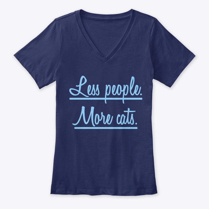 Less people more cats t-shirts