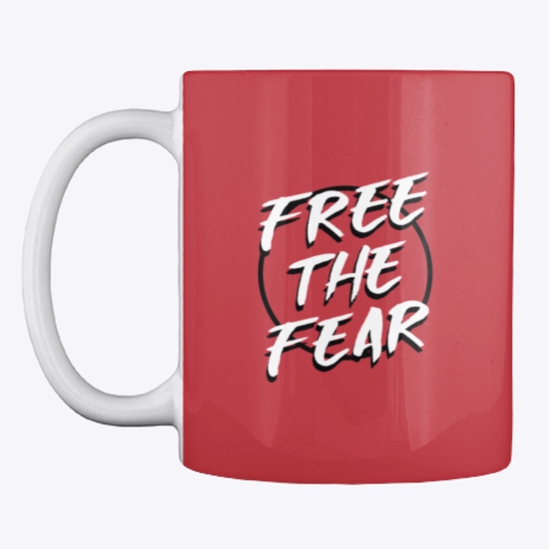 Free the Fear bold colour mug