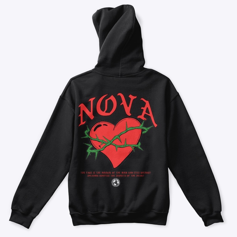Kids Rose Heart Graphic Hoodie