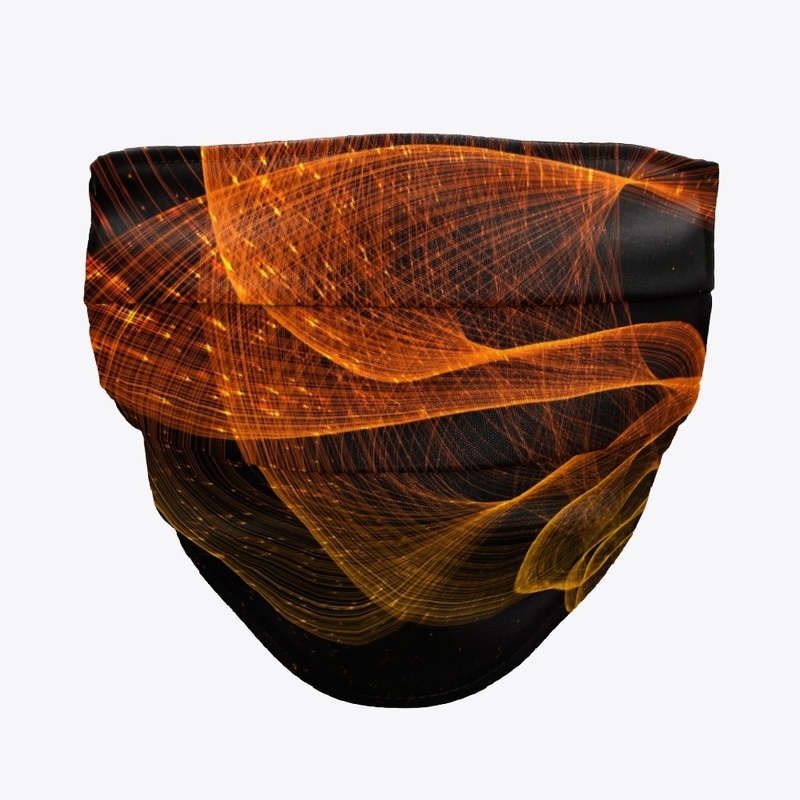 Awesome orange and black designed mask