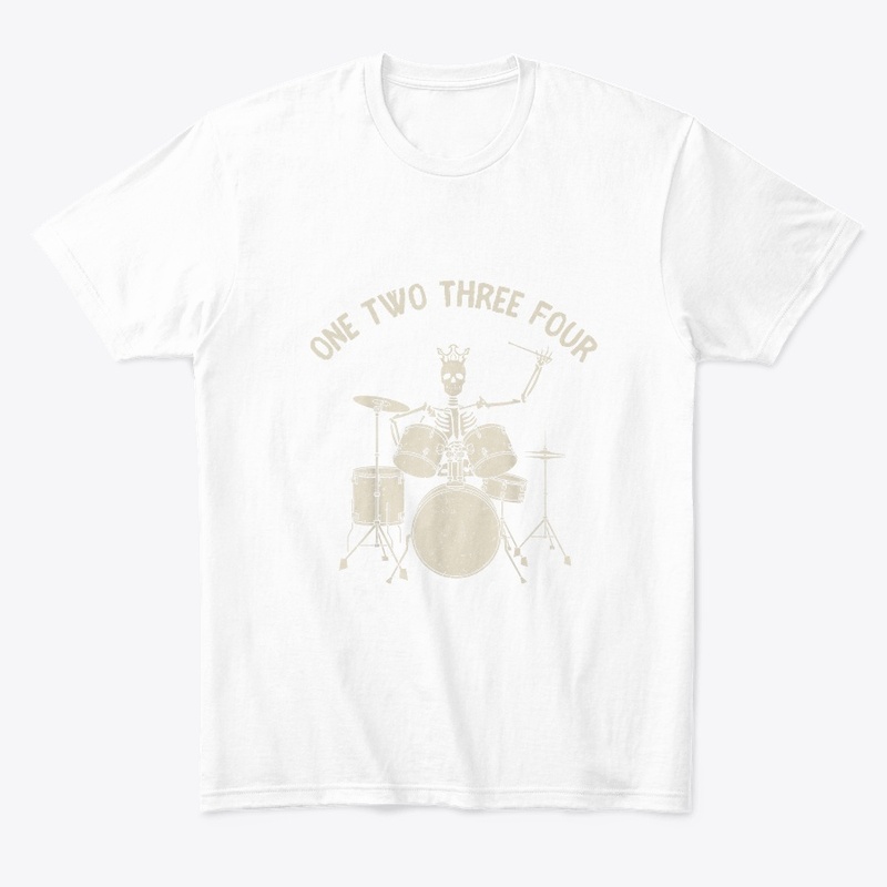Halloween Skeleton Play Drum cool tshirt